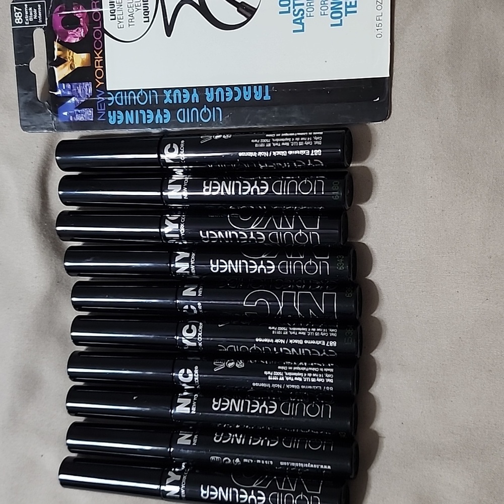 NYC Black Liquid Eyeliner Collection LOT OF 10